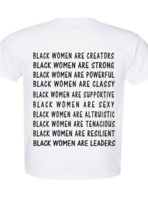 Black Woman Are – Back White Tee